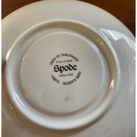 Spode England Queen's Bird Cup & Saucer 11836031 Discontinued Fine Stoneware Vtg - Picture 3 of 4